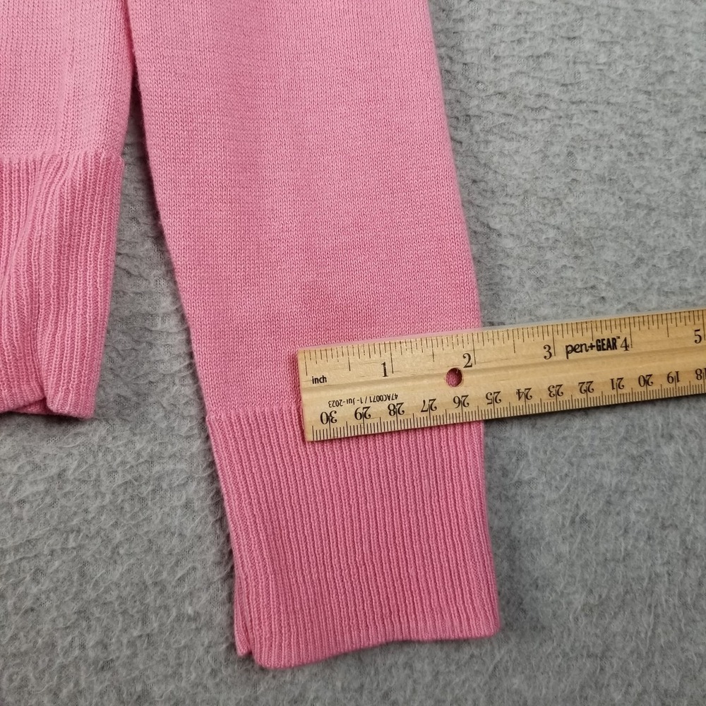 Amazon Essentials Cardigan Sweater Womens Medium M Pink Button Up Crew Neck Knit - Picture 8 of 10